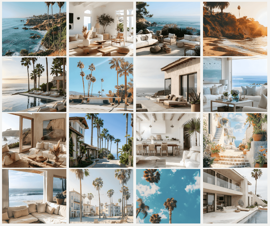 California Living Aesthetic – 100 AI-Generated Stock Images - Zen Digital Vibe