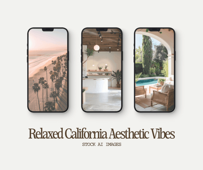 California Living Aesthetic – 100 AI-Generated Stock Images - Zen Digital Vibe